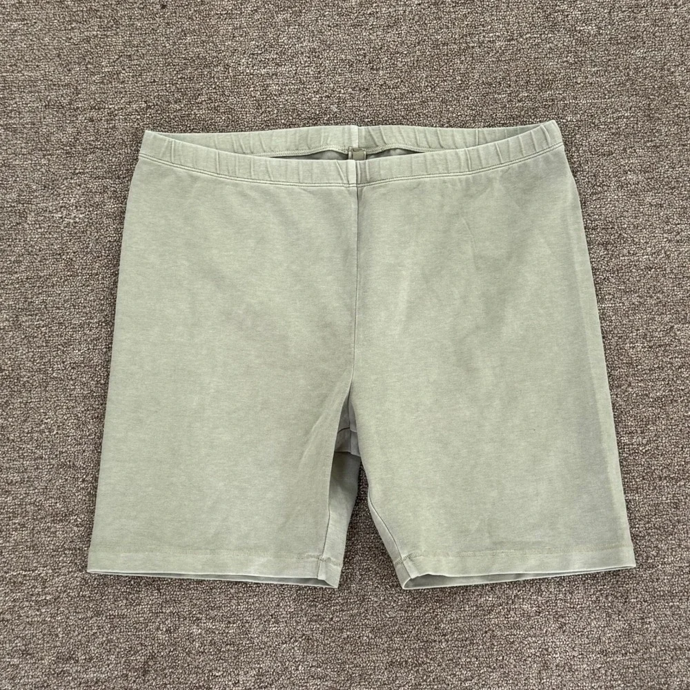 NWOT Skims Cotton Jersey Bike Short Sage Green Mineral Wash Large